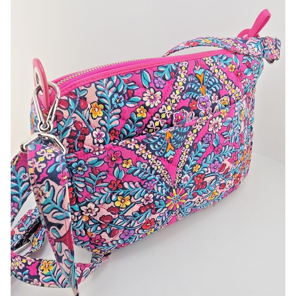 Vera Bradley Carson Mini Shoulder Bag Crossbody Purse - Kaleidoscope Pink - Picture 5 of 11